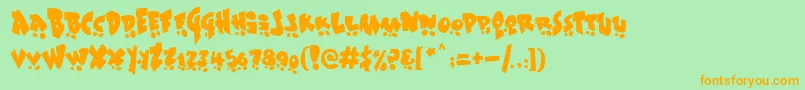 Sk8 Font – Orange Fonts on Green Background