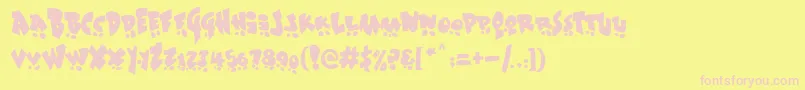 Sk8 Font – Pink Fonts on Yellow Background