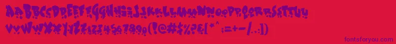 Sk8 Font – Purple Fonts on Red Background
