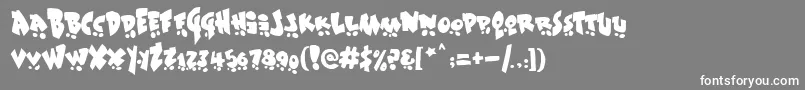 フォントSk8 – 灰色の背景に白い文字