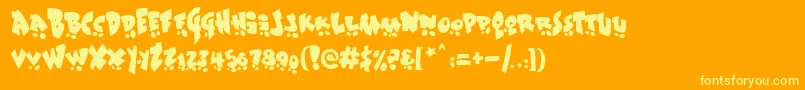 Sk8 Font – Yellow Fonts on Orange Background