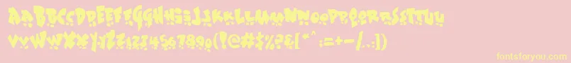 Sk8 Font – Yellow Fonts on Pink Background