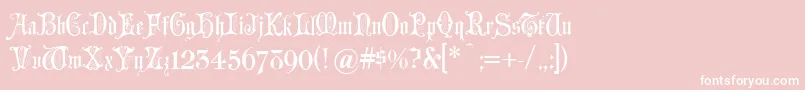 Grusskarten Font – White Fonts on Pink Background