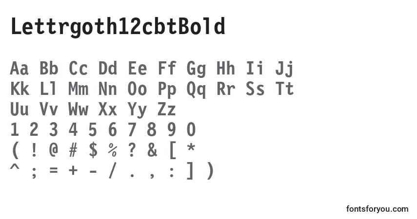 A fonte Lettrgoth12cbtBold – alfabeto, números, caracteres especiais