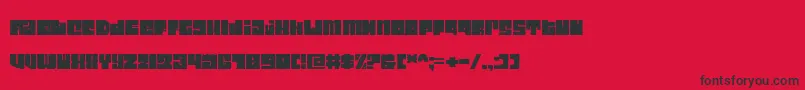 Characteristic Font – Black Fonts on Red Background