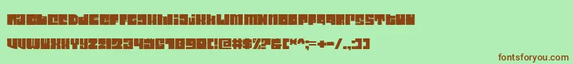 Characteristic-fontti – ruskeat fontit vihreällä taustalla
