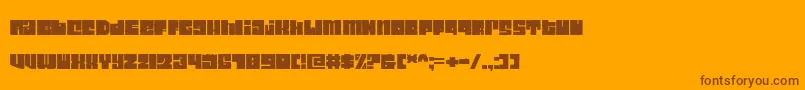 Characteristic Font – Brown Fonts on Orange Background