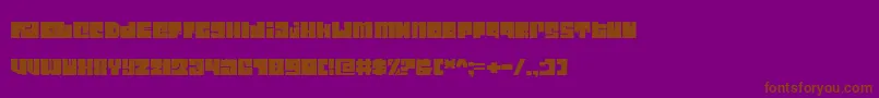 フォントCharacteristic – 紫色の背景に茶色のフォント