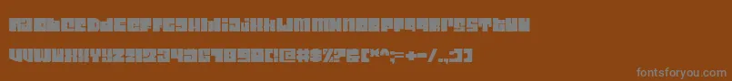 フォントCharacteristic – 茶色の背景に灰色の文字