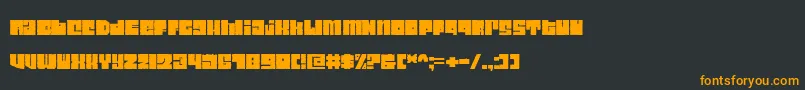 Characteristic Font – Orange Fonts on Black Background