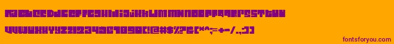 Characteristic Font – Purple Fonts on Orange Background