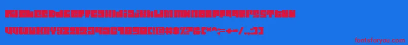 Police Characteristic – polices rouges sur fond bleu