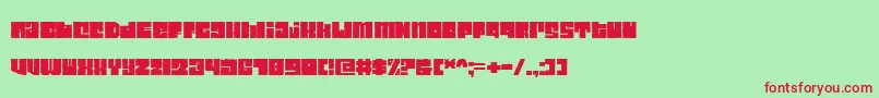 フォントCharacteristic – 赤い文字の緑の背景