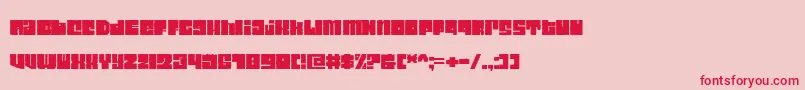 Шрифт Characteristic – красные шрифты на розовом фоне