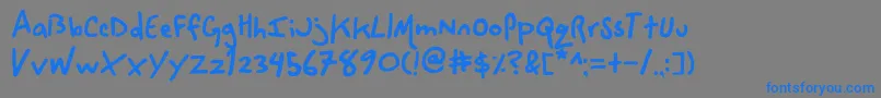 SpaceCowboy Font – Blue Fonts on Gray Background