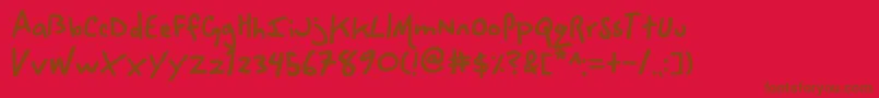 SpaceCowboy Font – Brown Fonts on Red Background
