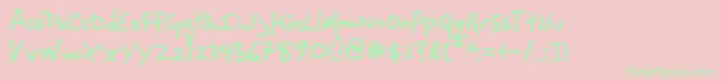 SpaceCowboy Font – Green Fonts on Pink Background