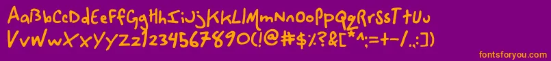 SpaceCowboy Font – Orange Fonts on Purple Background