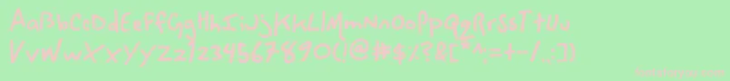 SpaceCowboy Font – Pink Fonts on Green Background