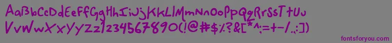 SpaceCowboy Font – Purple Fonts on Gray Background