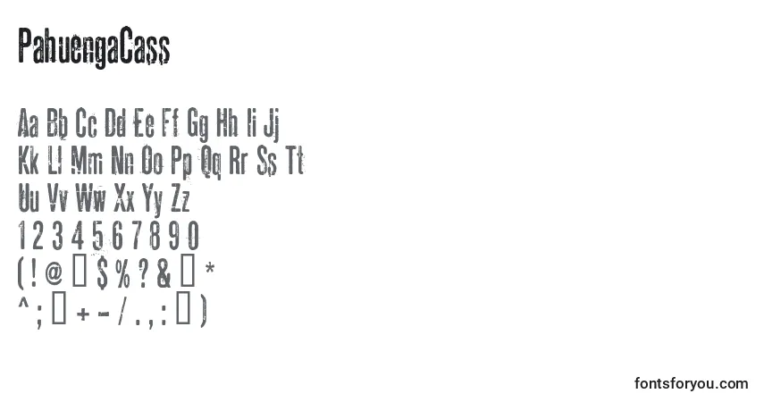 A fonte PahuengaCass – alfabeto, números, caracteres especiais