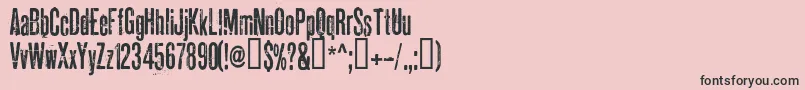 フォントPahuengaCass – ピンクの背景に黒い文字