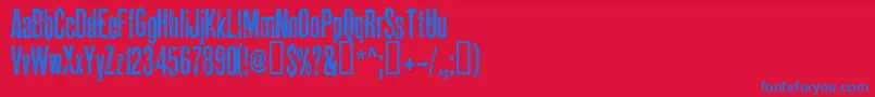 PahuengaCass Font – Blue Fonts on Red Background