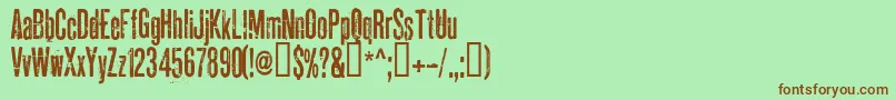 PahuengaCass Font – Brown Fonts on Green Background