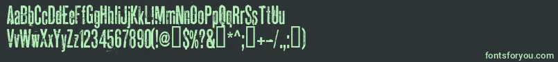 Шрифт PahuengaCass – зелёные шрифты на чёрном фоне