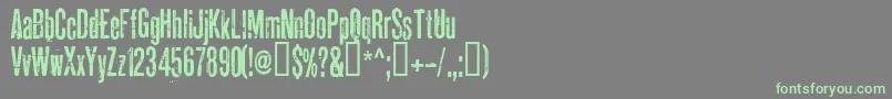 Шрифт PahuengaCass – зелёные шрифты на сером фоне