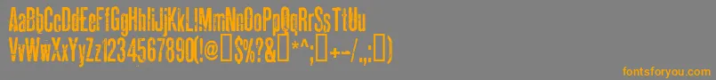 PahuengaCass Font – Orange Fonts on Gray Background