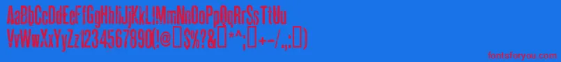 PahuengaCass Font – Red Fonts on Blue Background
