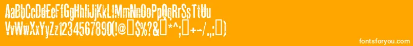 PahuengaCass Font – White Fonts on Orange Background