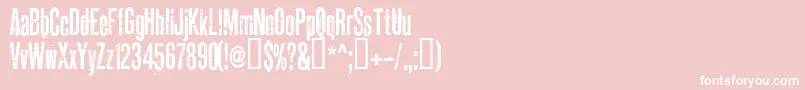 フォントPahuengaCass – ピンクの背景に白い文字
