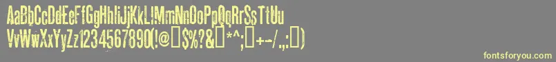 PahuengaCass Font – Yellow Fonts on Gray Background