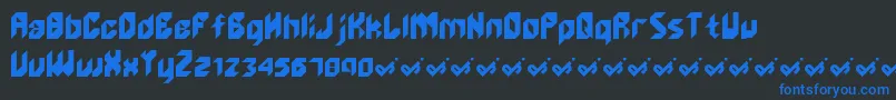 Unlikeedge Font – Blue Fonts on Black Background