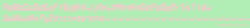 Unlikeedge Font – Pink Fonts on Green Background