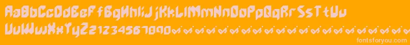 Unlikeedge Font – Pink Fonts on Orange Background