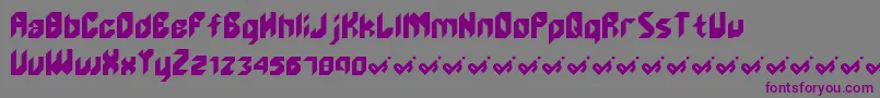 Unlikeedge-Schriftart – Violette Schriften auf grauem Hintergrund