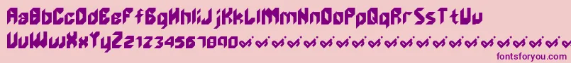 Unlikeedge Font – Purple Fonts on Pink Background