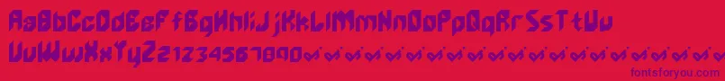 Unlikeedge Font – Purple Fonts on Red Background