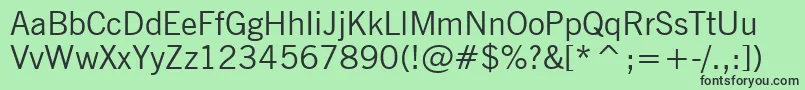 NewsGothicBt Font – Black Fonts on Green Background