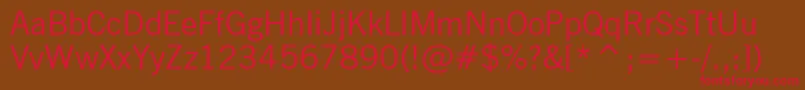 NewsGothicBt Font – Red Fonts on Brown Background