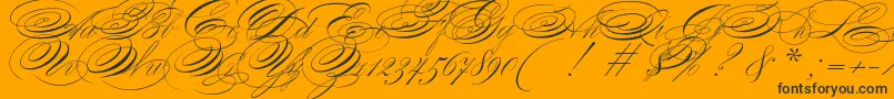 ZanerianTwo Font – Black Fonts on Orange Background