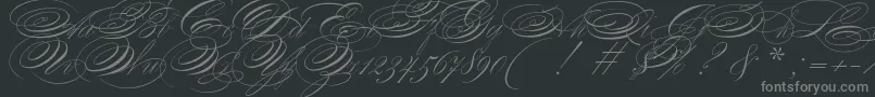 ZanerianTwo Font – Gray Fonts on Black Background