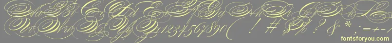 ZanerianTwo Font – Yellow Fonts on Gray Background