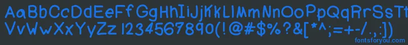 Ajcoolbeans Font – Blue Fonts on Black Background