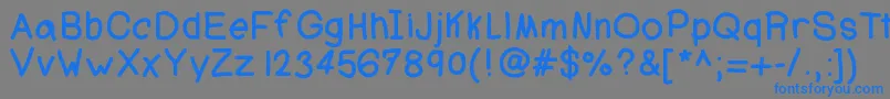 Ajcoolbeans Font – Blue Fonts on Gray Background