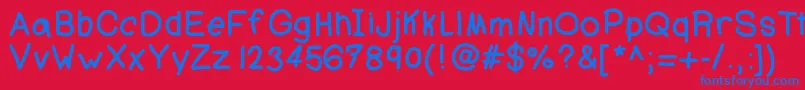More about Ajcoolbeans Font Ajcoolbeans Font – Blue Fonts on Red Background