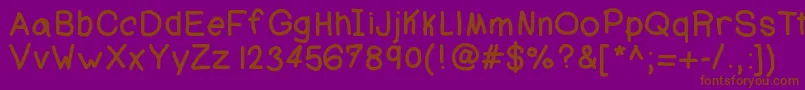 Ajcoolbeans Font – Brown Fonts on Purple Background